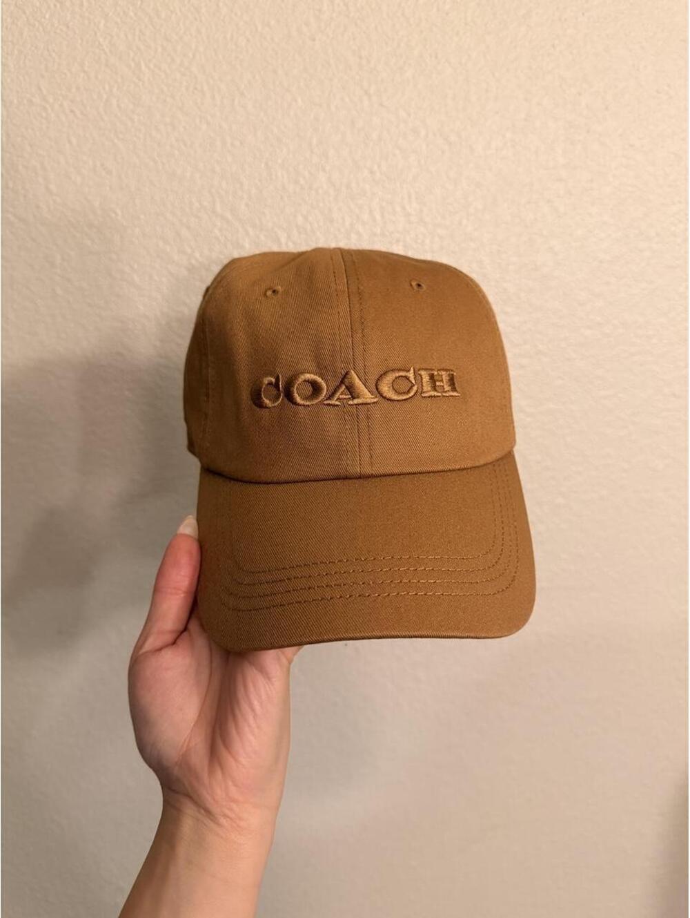 Coach Tan Cotton Baseball Cap
